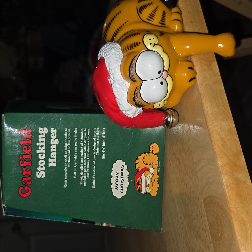 Garfield Christmas Vintage Stocking Holder 1978